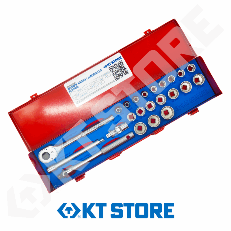 3/8" JGO DE DADOS, MATRACA, MANERAL Y ACCESORIOS 6MM-24MM - Image 2